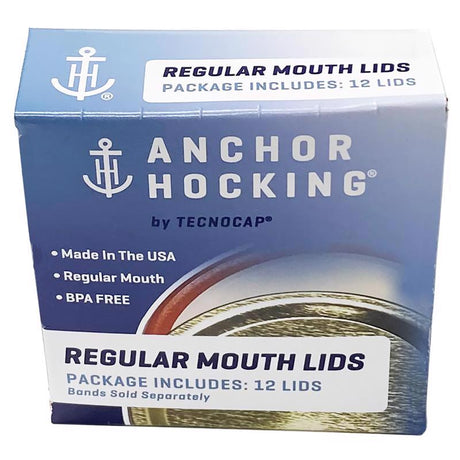 Tecnocap Anchor Hocking Regular Mouth Canning Lid 12 pk, Pack of 24