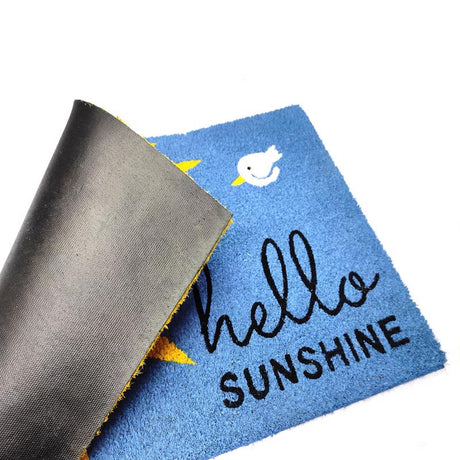 First Concept 18 in. W X 30 in. L Multi-Color Hello Sunshine Coir Door Mat