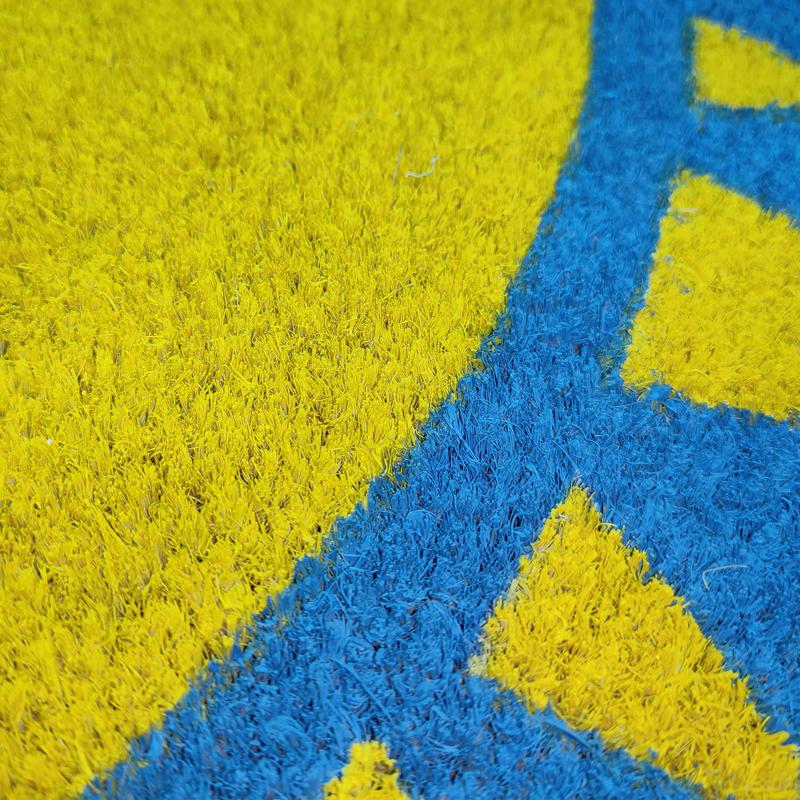 First Concept 18 in. W X 30 in. L Multi-Color Hello Sunshine Coir Door Mat