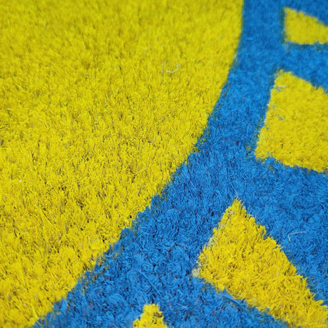 First Concept 18 in. W X 30 in. L Multi-Color Hello Sunshine Coir Door Mat