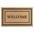 First Concept 18 in. W X 30 in. L Black/Brown Welcome Coir Door Mat