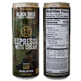 Black Rifle Coffee Company RTD Espresso w/Cream Espresso Coffee 1 pk, Pack of 12