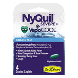 Vicks NyQuil VapoCOOL Green Cold & Flu Relief 4 pc, Pack of 6