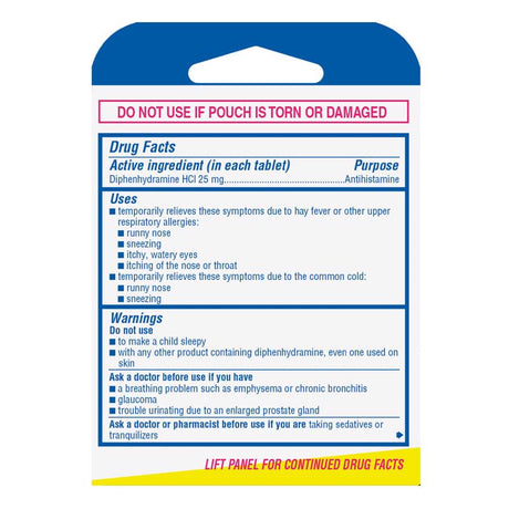 Benadryl Allergy Allergy Sinus Relief 6 ct 1 pk, Pack of 6