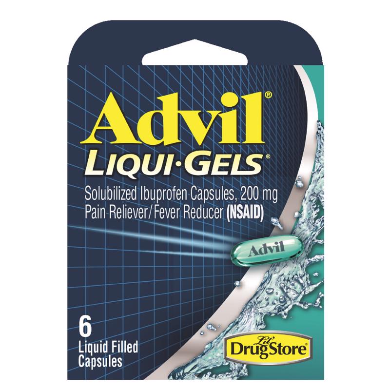 Advil Liqui-Gels Pain Reliever/Fever Reducer 6 ct 1 pk, Pack of 6