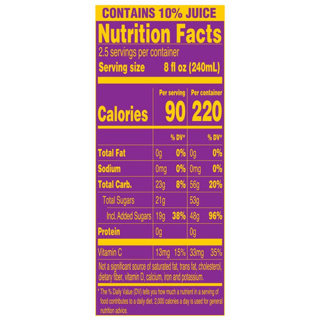 AriZona Fruit Punch Beverage 20 oz 1 pk, Pack of 24