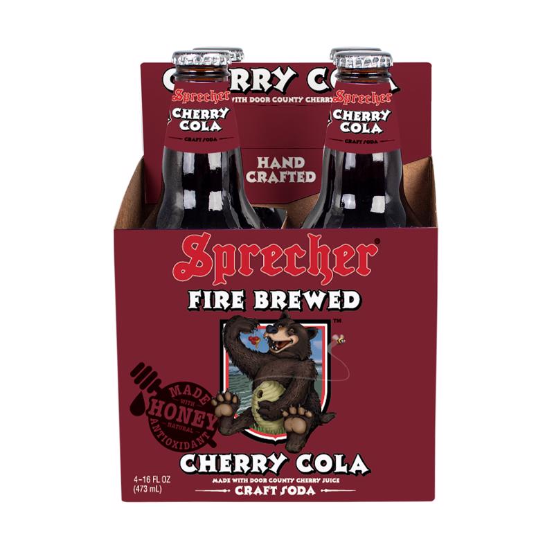 Sprecher Cherry Cola Soda 16 oz 1 pk, Pack of 24