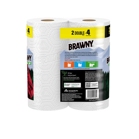 Brawny Tear-A-Square Paper Towels 100 sheet 2 ply 2 pk, Pack of 12