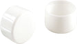 Shepherd Hardware 9745 Furniture Leg Tip, Round, Plastic, White, 1-1/4 in Dia, Pack of 6