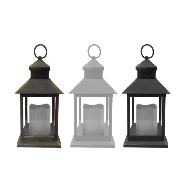 Alpine Glass/Plastic Assorted Lantern, Pack of 9