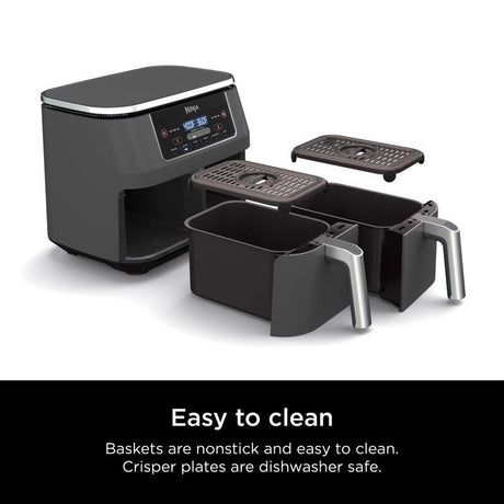 Ninja Foodi Dual Basket Black 8 qt Programmable Digital Air Fryer