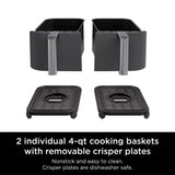 Ninja Foodi Dual Basket Black 8 qt Programmable Digital Air Fryer