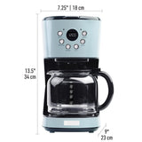Haden 12 cups Turquoise Coffee Maker