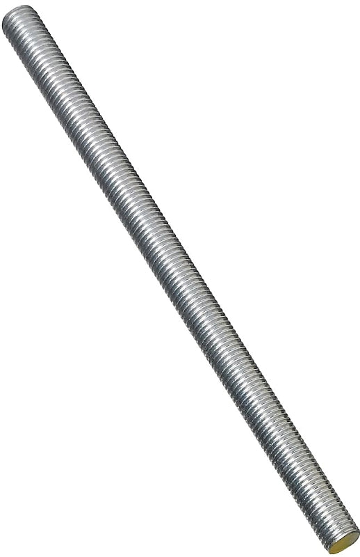 National Hardware N179-374 Threaded Rod, 3/4-10 Thread, 12 in L, A Grade, Steel, Zinc, UNC Thread