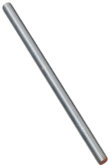 National Hardware N179-366 Threaded Rod, 5/8-11 Thread, 12 in L, A Grade, Steel, Zinc, UNC Thread