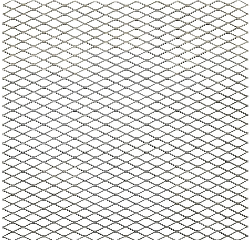 National Hardware 4075BC Series N301-606 Expanded Grid Sheet, 13 ga Thick Material, 24 in W, 24 in L, Steel, Plain