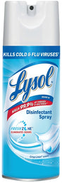 Lysol 1920074186 Disinfectant Cleaner, 12 oz Aerosol Can, Liquid, Crisp Linen, Clear