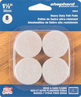 Shepherd Hardware 9953 Protective Pad, Felt Cloth, Beige, 1-1/2 in Dia, Round