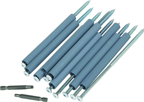Amerimax 33047PKHP Gutter Screw with Ferrule, 7 in L, Hex, Slotted Drive, Steel, White, Galvanized