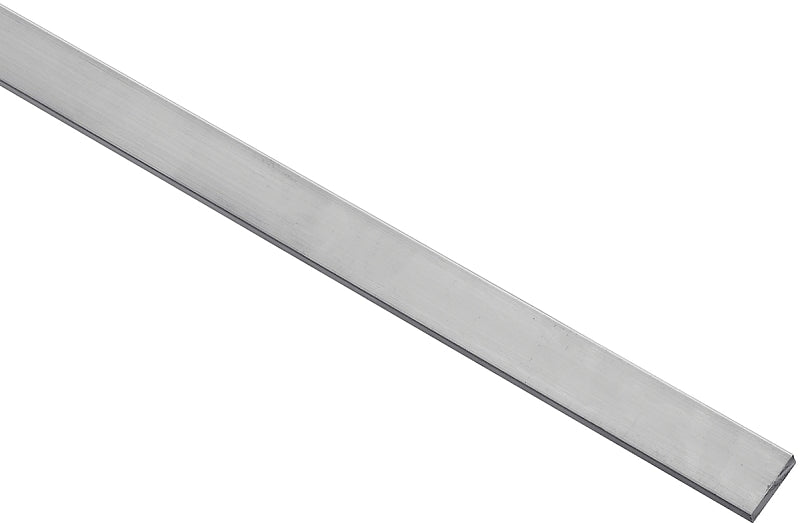 National Hardware 4202BC Series N247-247 Flat Bar, 1 in W, 72 in L, 1/4 in Thick, Aluminum, Mill