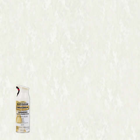 Rust-Oleum Universal Hammered White Paint+Primer Spray Paint 12 oz, Pack of 6