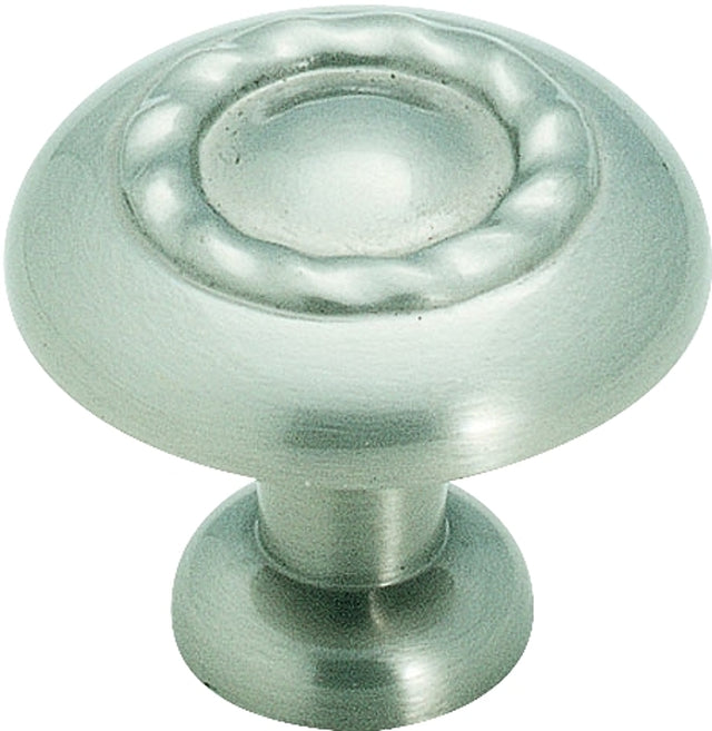 Amerock BP1585G10 Cabinet Knob, 1-1/16 in Projection, Zinc, Satin Nickel