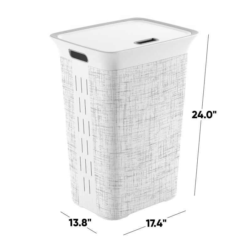 Curver White Resin Laundry Hamper, Pack of 4