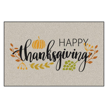 Fanmats 30 in. W X 20 in. L Multi-Color Happy Thanksgiving Nylon Door Mat, Pack of 6