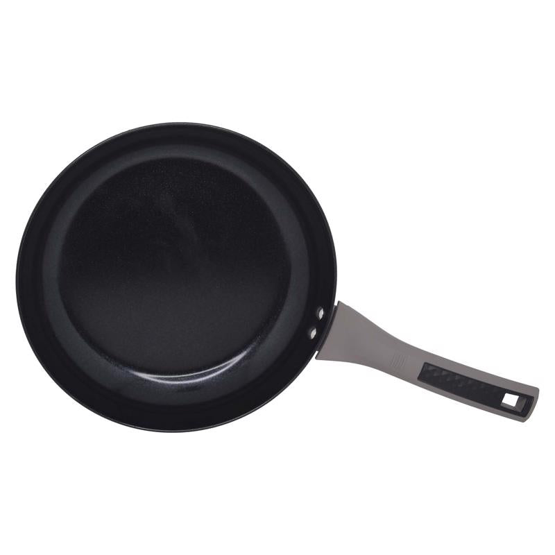 Imusa Mirro Ceramic Coated Aluminum Fry Pan 12 in. Black