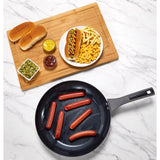 Imusa Mirro Ceramic Coated Aluminum Fry Pan 12 in. Black