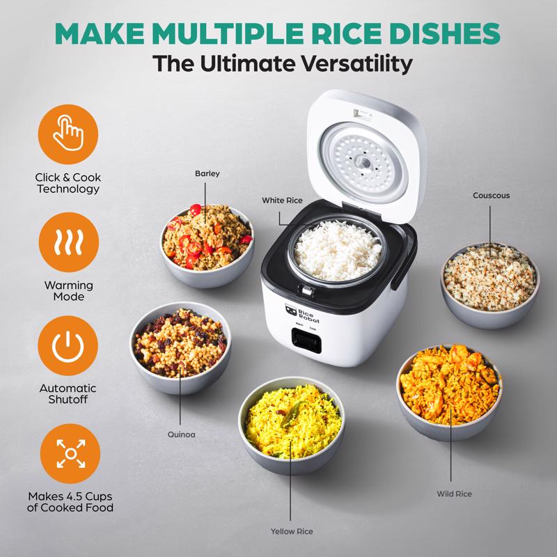 Rice Robot White 4.5 cups Rice Cooker