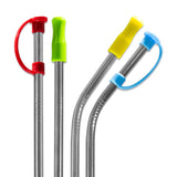 4th Utensil Silver Stainless Steel Drinking Straws