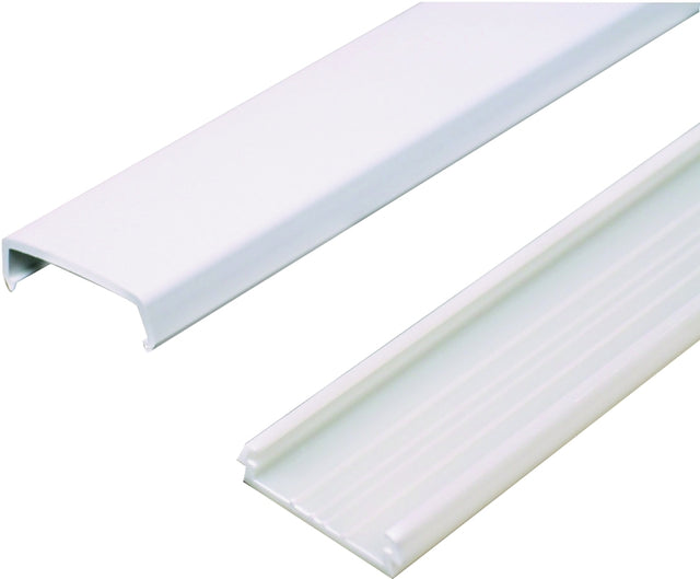 Wiremold NMW Series NMW1 Raceway Wire Channel, 60 in L, 1-5/16 in W, 1-Channel, Plastic, White