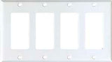 Eaton Cooper Wiring 2164W-BOX Wallplate, 4-1/2 in L, 8.19 in W, 4 -Gang, Thermoset, White, High-Gloss