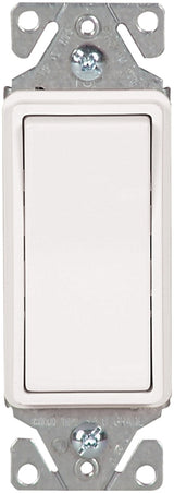 Eaton Wiring Devices 7500 Series 7511W-BOX Rocker Switch, 15 A, 120/277 V, SPST, Lead Wire Terminal, White, 1-Pole