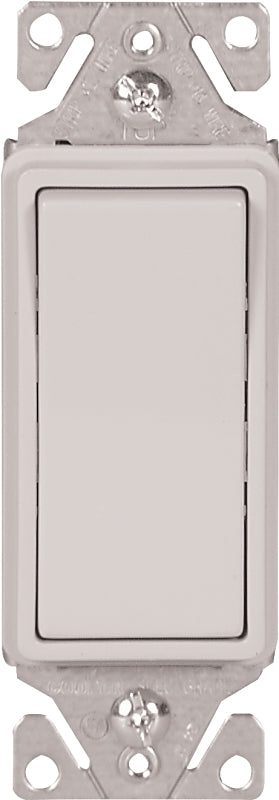 Eaton Wiring Devices 7500 Series 7513W-BOX Rocker Switch, 15 A, 120/277 V, 3-Way, Lead Wire Terminal, White, 1-Phase