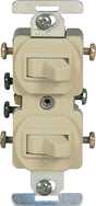 Eaton Wiring Devices 276V-BOX Series Combination Toggle Switch, Ivory, 15 A, 120/277 V, Screw Terminal, -40 to 65 deg C