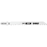 DEWALT DW3750H Jig Saw Blade, 1/4 in W, 6 TPI, 4 in L