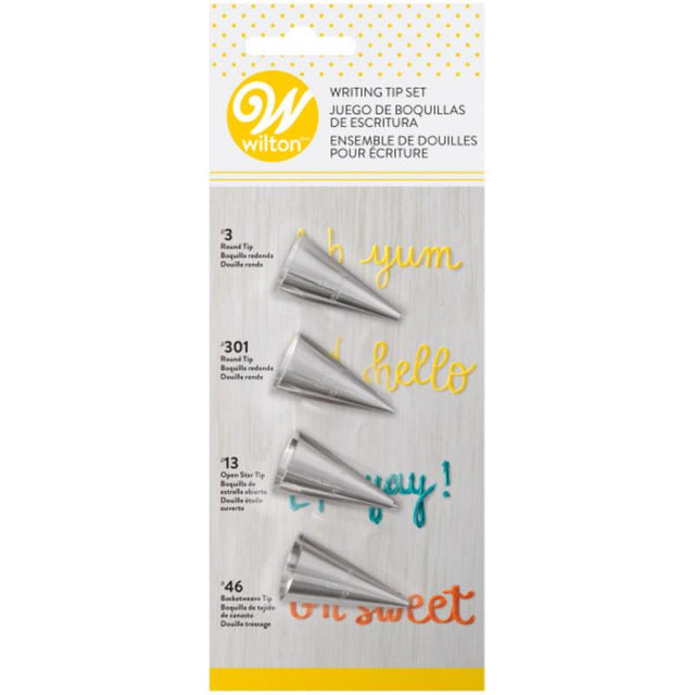 Wilton Writing Tip Decorating Set 4 pc