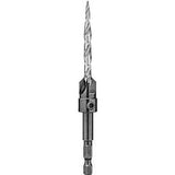 DEWALT DW2570 Drill Bit, 7/32 in Dia, 1-3/8 in OAL, Countersink, Spiral Flute, 4-Flute, 1/4 in Dia Shank, Hex Shank