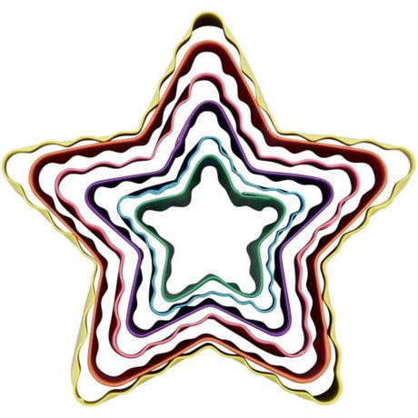 Wilton Star-Shaped Fondant Embosser and Cutter 6 pc