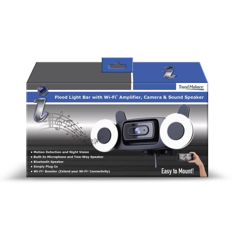 i Trend Makers Plug-in Indoor and Outdoor Spotlight Cam Mount Security Camera