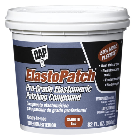 DAP 12278 Spackling Compound, Latex, Oil Base, White, 1 qt Tub