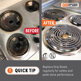 Range Kleen Steel Drip Bowls 8 in. W