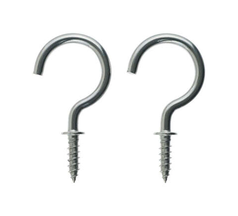 Ace Medium Silver Stainless Steel 1-1/2 in. L Hook 30 lb 2 pk, Pack of 5