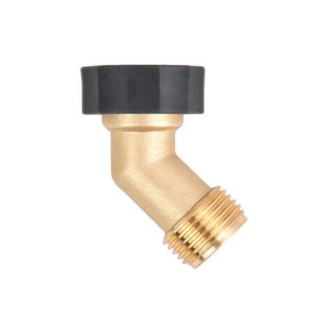 Ace 3/4 in. Brass Threaded Male/Female Gooseneck Hose Adapter