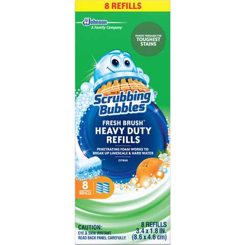 Scrubbing Bubbles Fresh Brush 1.8 in. W Scrub Brush Refill, Pack of 8