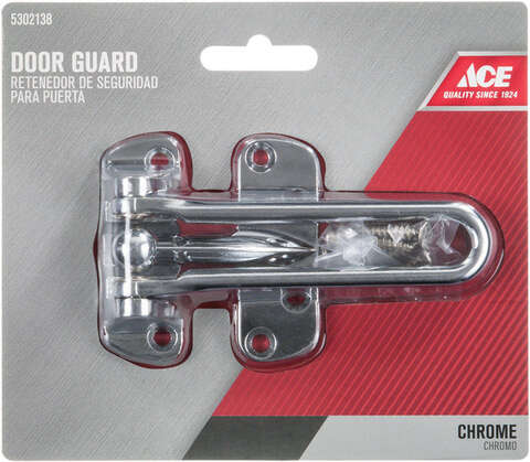 Ace 5.13 in. H X 4-1/8 in. L Chrome Steel Swingbar Door Guard