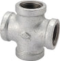 ProSource 0747 Pipe Cross, 3/4 in, Female, Malleable Iron, 40 Schedule, 300 psi Pressure