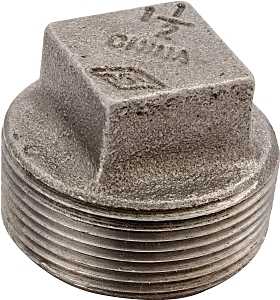 ProSource 31-3/8B Pipe Plug, 3/8 in, MPT, Square Head, Malleable Iron, SCH 40 Schedule